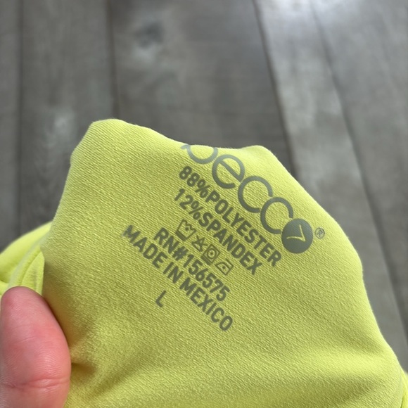 Nordstorm Becco Size Large Bright Yellow Crop Top Athletic Tank Top - Picture 4 of 5